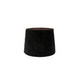 14566. TAPON DE HULE NEGRO # 7 SOLIDOS 35X29X26MM PAQUETE C/20 PIEZAS - ART MOLD
