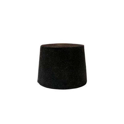 14566. TAPON DE HULE NEGRO # 7 SOLIDOS 35X29X26MM PAQUETE C/20 PIEZAS - ART MOLD
