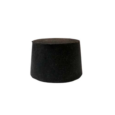 14567. TAPON DE HULE NEGRO # 8 SOLIDOS 39X32X26MM PAQUETE C/20 PIEZAS - ART MOLD