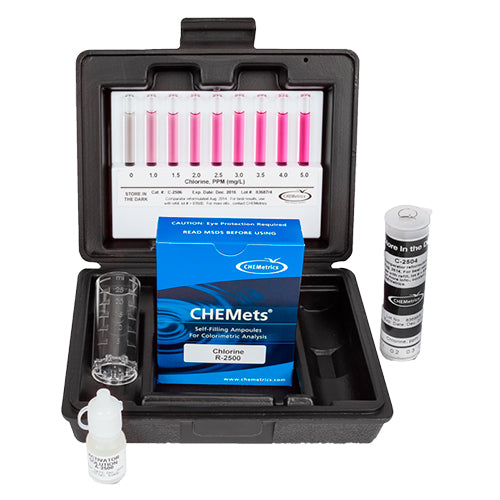 9626. CLORO LIBRE TOTAL KIT 0-1 Y 1-5PPM - CHEMETRICS