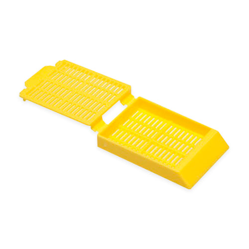 11837.CASSETTE P/INCLUSION DE TEJIDOS HISTOSETTE I C/AREA DE ESCRITURA A 45° AMARILLO PAQUETE C/500 PIEZAS - SIMPORT
