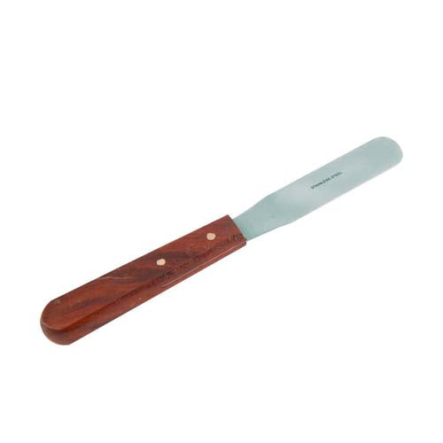 20324. ESPATULA DE ACERO INOXIDABLE 7.5CM C/MANGO DE MADERA, LONGITUD TOTAL 16CM - MARYLAND