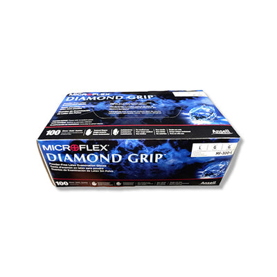 927. GUANTES DE LATEX NATURAL SIN POLVO DIAMOND GRIP CHICA C/100 - MICROFLEX