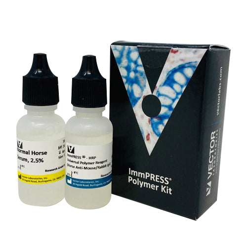 5287. IMMPRESS HRP UNIVERSAL ANTIBODY (HORSE ANTI-MOUSE/RABBIT IGG) POLYMER DETECTION KIT, PEROXIDASE 50ML - VECTOR