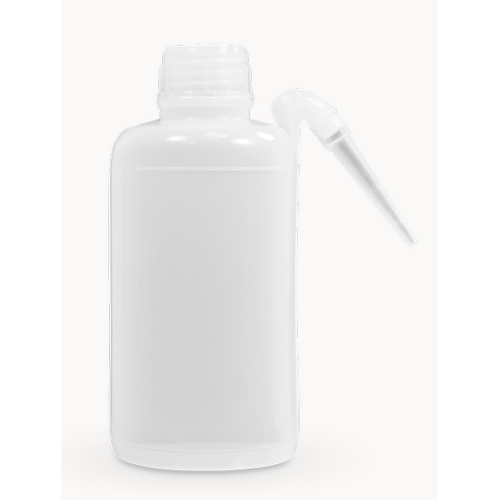 5680. PIZETA (FRASCO LAVADOR) 500ML BOCA ANGOSTA SALIDA LATERAL C/TAPA NATURAL DE POLIETILENO PAQUETE C/2 PIEZAS - MEGALAB