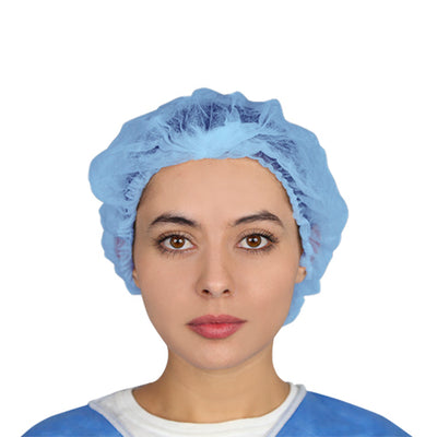 11200. GORRO PLISADO EN TELA NO TEJIDA POLIPROPILENO RESISTENTE A FLUIDOS ANTIESTATICA HIPOALERGENICA C/HILO ELASTICO COSIDO PAQUETE C/200 PIEZAS - GH MEDIC