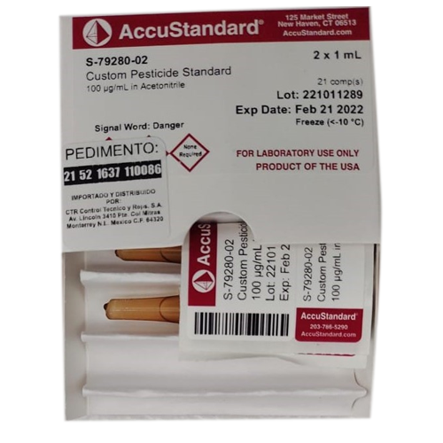 6045. STD MEZCLA ESPECIAL DE 21 COMPONENTES EN ACETONITRILO 5X1ML - ACCUSTANDARD