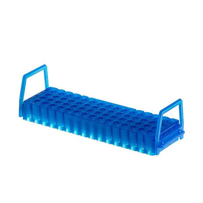2184. GRADILLA P/80 TUBOS 10-12MM DE POLIPROPILENO AZUL 223X67X27MM PAQUETE C/5 PIEZAS - SIMPORT