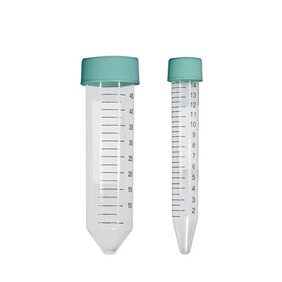 12692. TUBO P/CENTRIFUGA 15ML DE POLIPROPILENO, FONDO CONICO C/TAPON DE ROSCA, ESTERIL PAQUETE C/50 PIEZAS AXYGEN