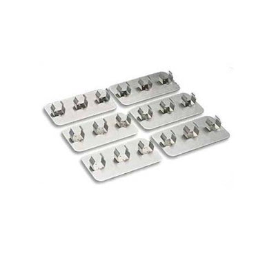 14597. PLACA METALICA C/3 CLIPS P/TUBOS DE 28-30MM C/6 - SCIENTIFIC INDUSTRIES