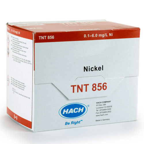 26268. PRUEBAS EN CUBETA TNTPLUS P/NIQUEL 0.1-6.0MG/L C/25 PRUEBAS HACH