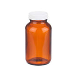 17414. FRASCO VIDRIO AMBAR 946ML (32OZ) BOCA ANCHA C/TAPA DE POLIPROPILENO BLANCA Y REVESTIMIENTO DE TEFLON WHEATON
