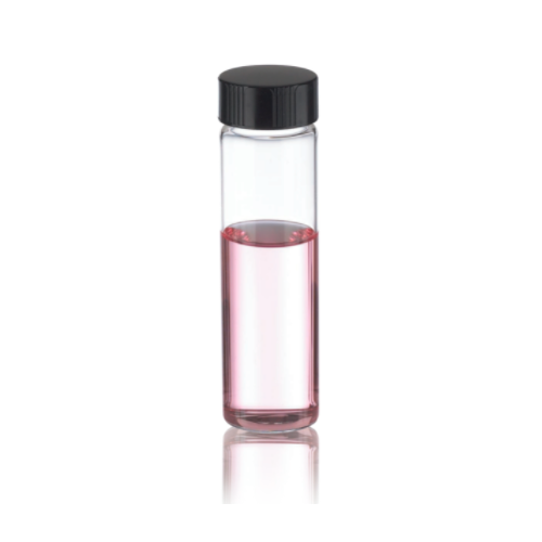 17736. VIAL VIDRIO CLARO 40ML, 28X98MM C/TAPON FENOLICO NEGRO Y REVESTIMIENTO DE TEFLON  24-400 CAJA C/72 PIEZAS - WHEATON