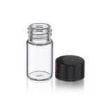 17747. VIAL VIDRIO CLARO 60ML, 19X43MM C/TAPON FENOLICO NEGRO Y REVESTIMIENTO DE TEFLON  15-425 CAJA C/200 PIEZAS - WHEATON