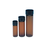 17672. VIAL VIDRIO AMBAR 40ML, 28X98MM C/TAPON FENOLICO NEGRO Y REVESTIMIENTO DE GOMA CAJA C/72 PIEZAS  - WHEATON