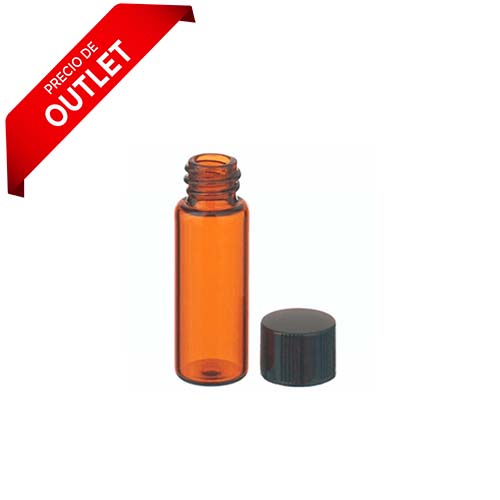 17666. VIAL VIDRIO AMBAR 2ML, 12X38MM ROSCADO 8-425 C/REVESTIMIENTO DE GOMA 14B CAJA C/60 PIEZAS - WHEATON