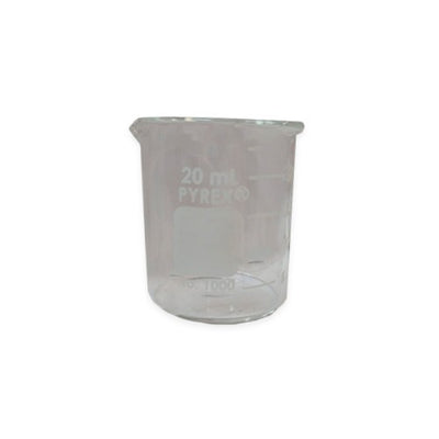 10960. VASO DE PRECIPITADO DE VIDRIO 20ML FORMA BAJA GRIFFIN PAQUETE C/5 PIEZAS  PYREX