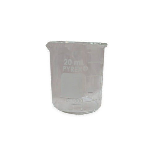 10960. VASO DE PRECIPITADO DE VIDRIO 20ML FORMA BAJA GRIFFIN PAQUETE C/5 PIEZAS  PYREX