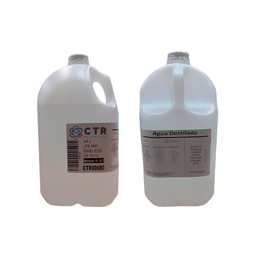 20080. AGUA DESTILADA PLASTICO 3.5LT PAQUETE C/2 PIEZAS - CTR